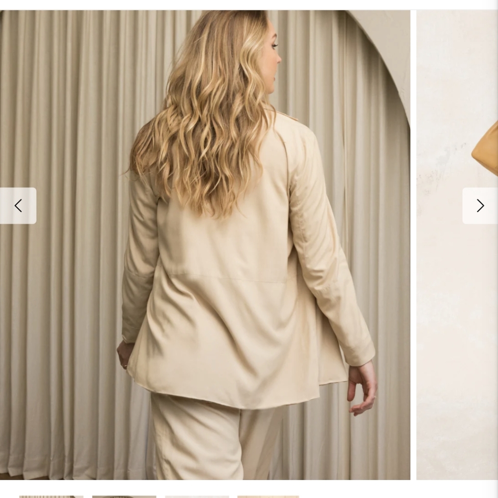 NWT Able Micah Drapey Blazer Oat - Picture 2 of 10